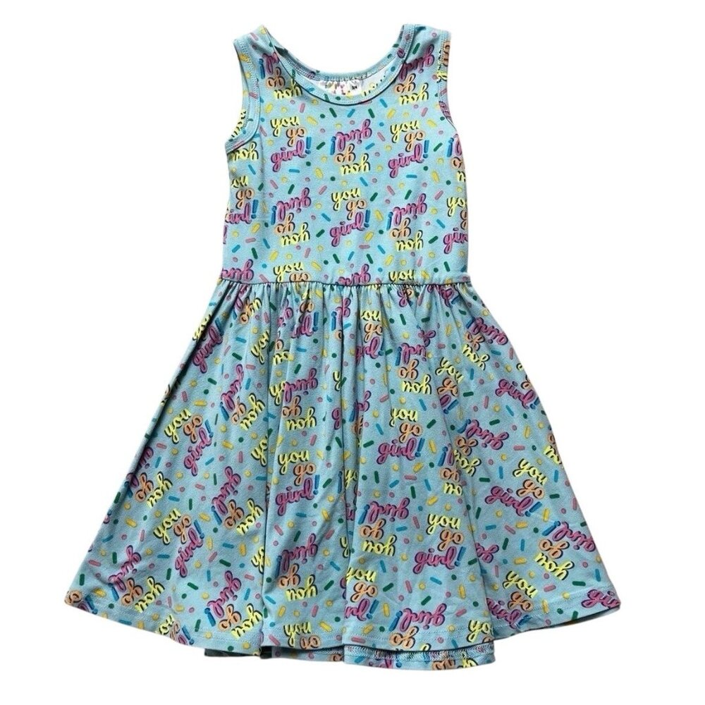 Dot Dot Smile You Go Girl Tank Dress Size 3-4 Years